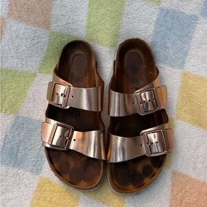 Birkenstock Metallic Arizona Sandals